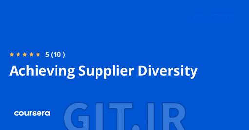 Achieving Supplier Diversity