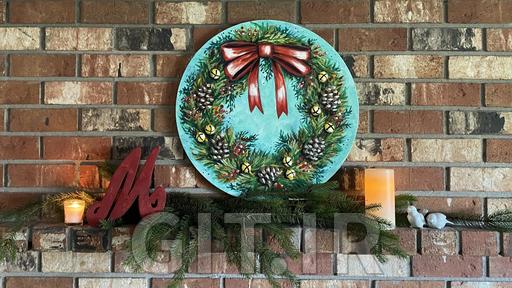 Beginning Acrylics: Christmas Wreath Decor