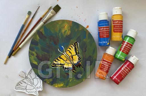 Beginning Acrylics: Painting a Swallowtail Butterfly Step by Step