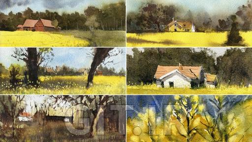 Mastering Loose Watercolors: Paint Sweden's Golden Fields