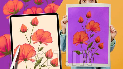 Painting Watercolor Florals: Illustrate Lush Wildflowers in Procreate