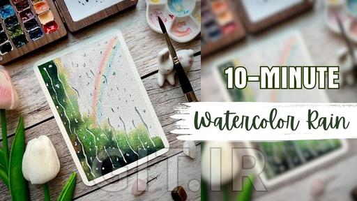 Mini Class: Easy Watercolor Rain & Rainbow Landscape