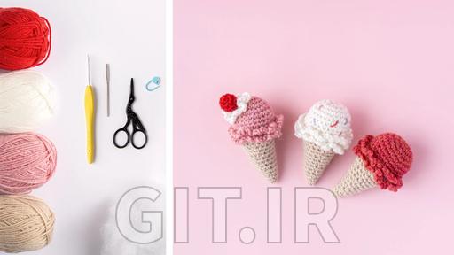 Amigurumi for Beginners : Crochet an Ice Cream Cone in an Hour!