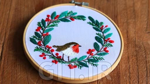 Stitching Through the Snow: Hand Embroidery Christmas Pattern