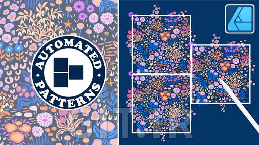 Surface Pattern Design in Affinity Designer: Ditsy Floral Half-Drop Repeat Pattern
