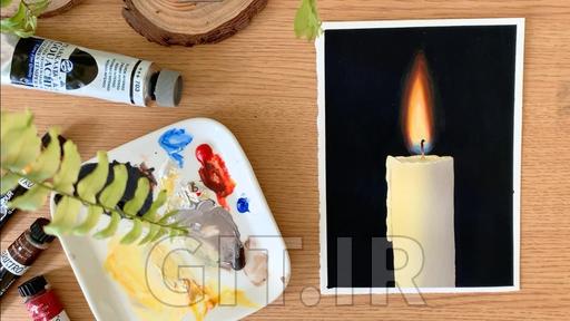 Learn to Paint a Realistic Candle using Gouache