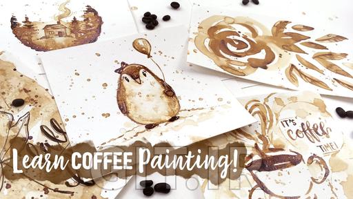 Easy Instant Coffee Painting! Modern Fun Paint Techniques & Mini Illustrations
