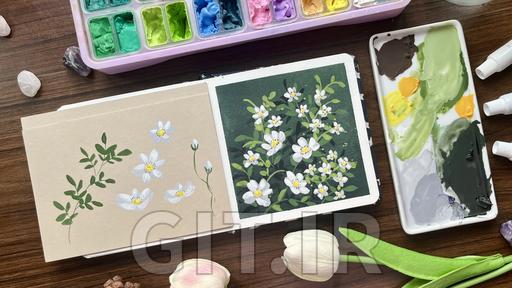 Gouache Florals for Beginners: White Briar Rose