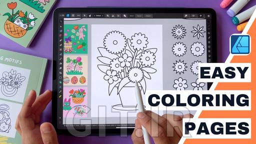 Design a Printable Coloring Page in Affinity Designer +FREE Coloring Assets