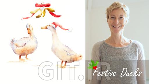 Festive Ducks: A Free-Flow Watercolour Masterclass with Jane Davies