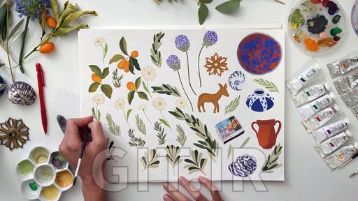 Painting for Pattern Design: Create Botanical Patterns with Gouache & Photoshop
