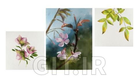 Digital watercolor florals with Procreate