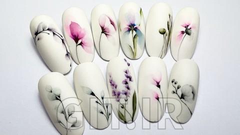 Floweret Watercolour Nail Art Course