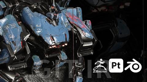 Full Asset Creation Workflow (Zbrush,Painter 3D,Blender)