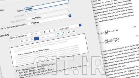 How to format your PhD or Masters thesis with Microsoft Word