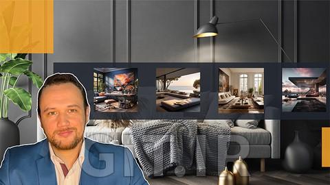 Interior design with AI (Midjourney Canva Remodeled...)