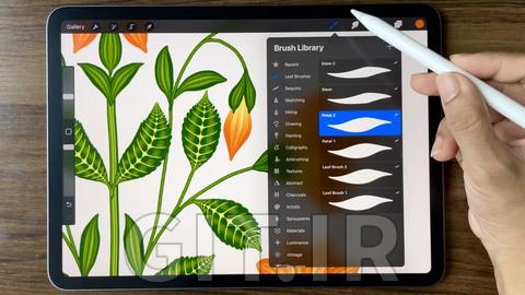 Procreate - Create Leaf, Petal & Stem Brushes + Project