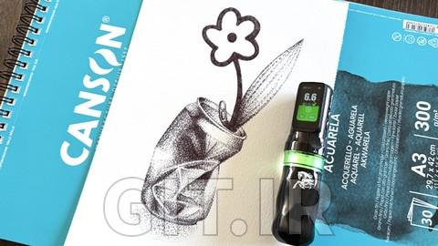 Tattooing on Paper: Mastering Stippling with Pen Cartridges