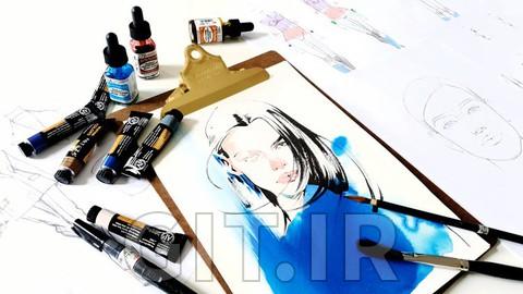 Watercolor techniques in Fashion Illustration