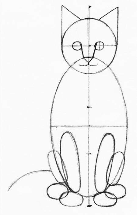 Cat Drawing Step 7