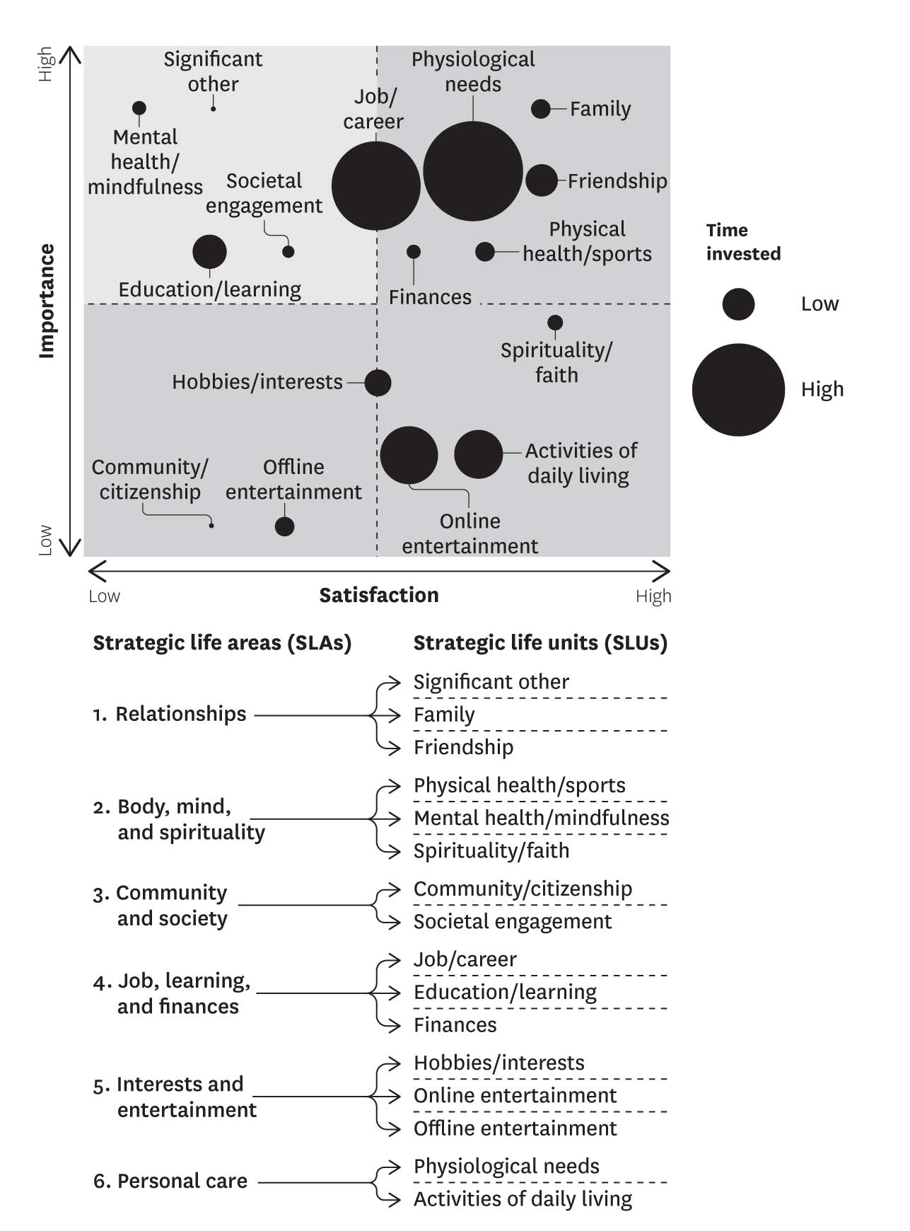 A sample strategic life portfolio