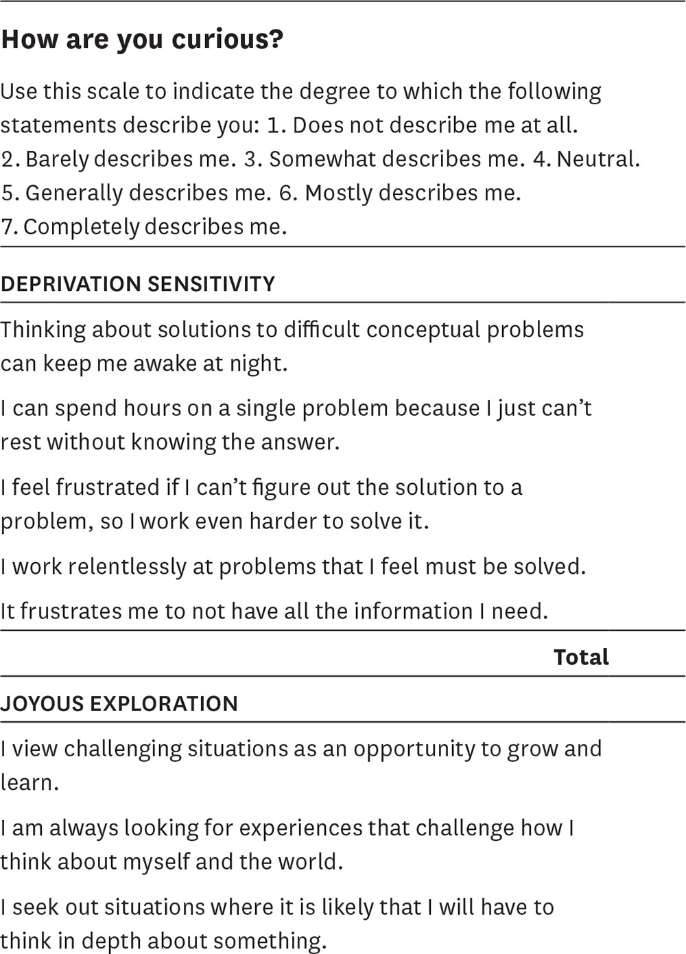 How are you curious?