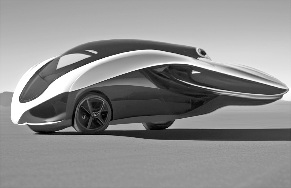 Flying automobile design using Stable Diffusion to generate a design from a ChatGPT description