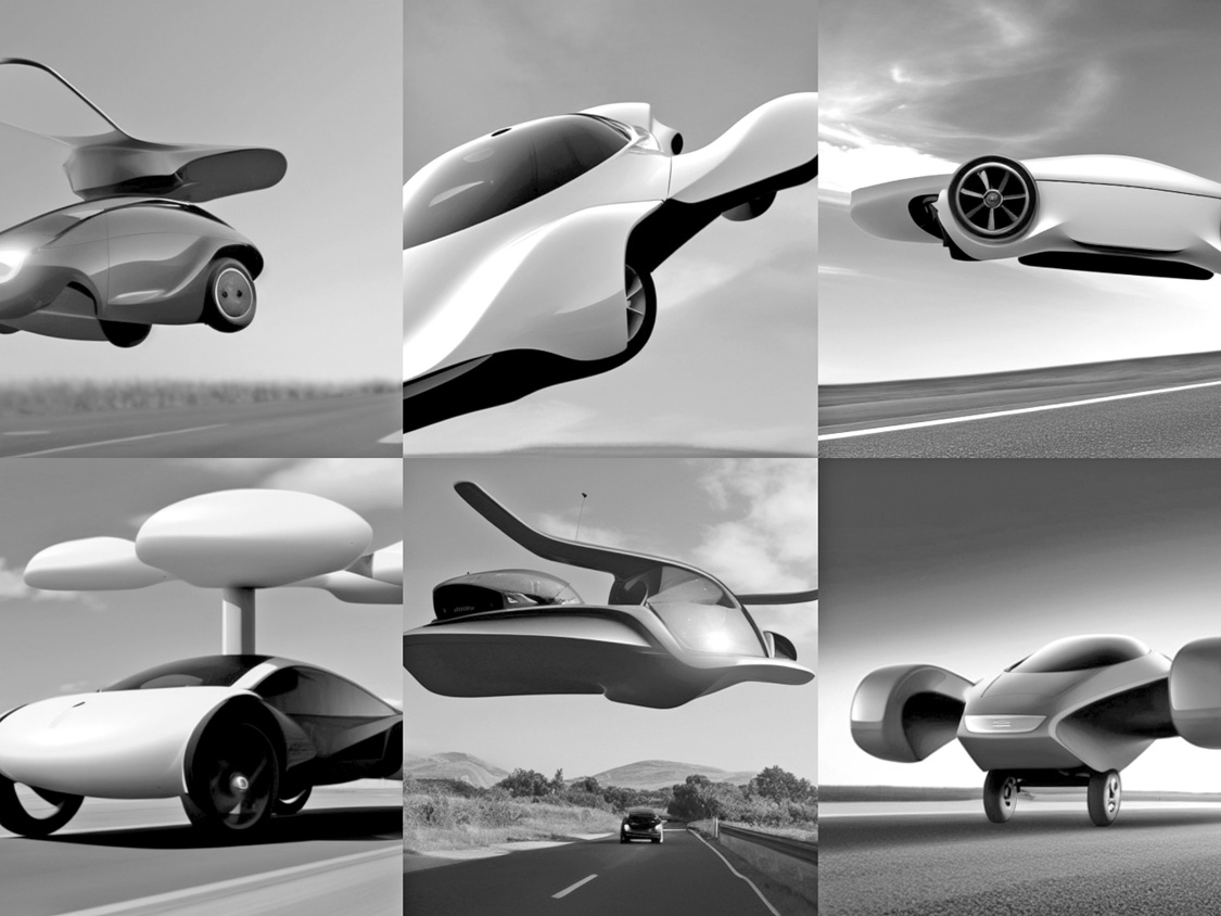 Stable Diffusion’s concepts of a flying automobile