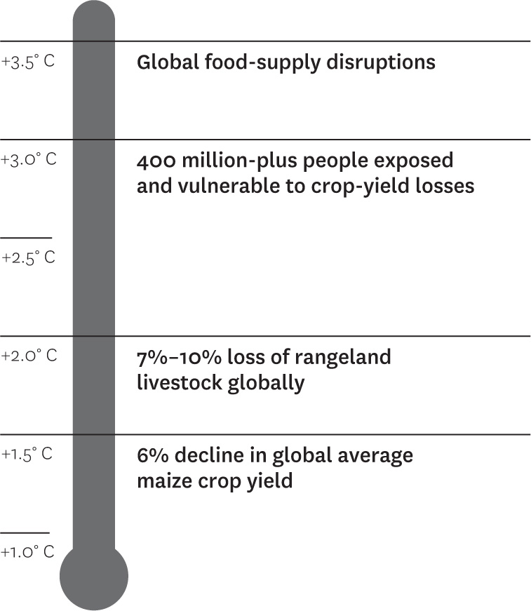 Rising temperatures, rising risks: food shortages