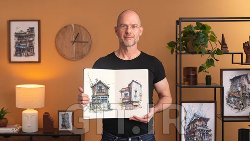 Expressive Architectural Sketching with Colored Markers